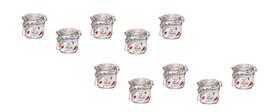 Kit 10 Potes de Vidro Hermético FIDO Terrina 200 ml Ø 83 mm Multiuso Kit 10 Potes de Vidro Hermético FIDO Terrina 200 ml Ø 83 mm Multiuso