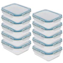 Kit 10 Potes Hermético De Vidro Borossilicato Marmita 1000Ml