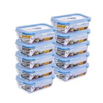 Kit 10 potes Hermeticos 640ml Azul GATO PANDA IMPORT