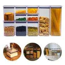 Kit 10 Potes Herméticos Acrílico Mantimentos Cozinha Organização