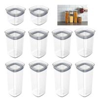 Kit 10 Potes Herméticos Mantimentos Alimentos C/ Tampa