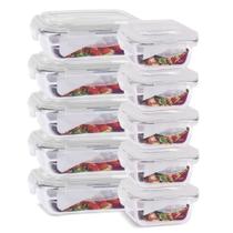 Kit 10 Potes Herméticos Marmita Vidro Papinha 640ml e 320ml