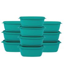 Kit 10 Potes Herméticos Plástico com Tampa Alta Vedação Para Marmitas