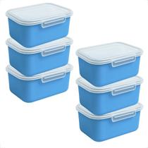 Kit 10 Potes Marmita Hermético Plástica 750ml Para Frutas e Refeições