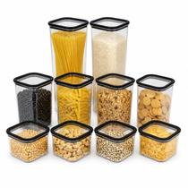 Kit 10 Potes Para Alimentos Organizador Multiuso Acrílico