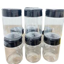 Kit 10 Potes Porta Tempero Grãos Life 250ml Tripartida Kit 10 Potes Porta Tempero Grãos Life 250ml Tripartida