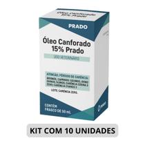Kit 10 prado oleo canforado 15% 50ml