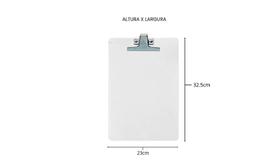 Kit 10 Prancheta Acrílico A4 Prendedor De Metal Novacril