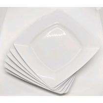 Kit 10 Pratinhos de Sobremesa Branco Plástico Para Festa Bolos Kit 10 Pratinhos de Sobremesa Branco Plástico Para Festa Bolos