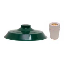 Kit 10 prato bedd 16" verde inove com soquete porcelana e27 bivolt