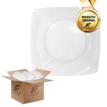 Kit 10 Prato Transparente Plastic Sobremesa Refeição Merenda