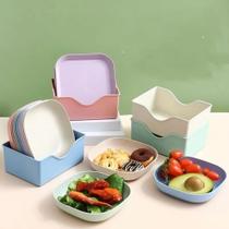 Kit 10 Pratos Coloridos Para Servir + Base Organizador F1366