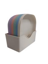 Kit 10 Pratos de Bambu PP