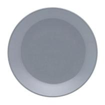 Kit 10 Pratos De Sobremesa Unni Grey Oxford Cerâmica 19cm