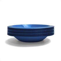 Kit 10 Pratos Fundo Plastico Coloridos Para Refeiçoes e Eventos Kit 10 Pratos Fundo Plastico Coloridos Para Refeiçoes e Eventos