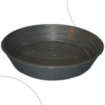 Kit 10 Pratos Plástico Redondo para Vasos Plantas 11 cm - Preto