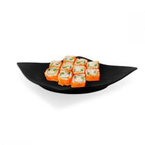 Kit 10 Pratos Quadrados 22,5 Cm em Melamina/Plastico para Sushi Preto Bestfer
