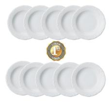 Kit 10 Pratos Sopa Fundo Pomerode Porcelana Schmidt