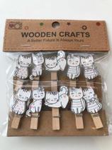 Kit 10 Pregadores Decorados Multiuso Gatinho - Buendía - 9393