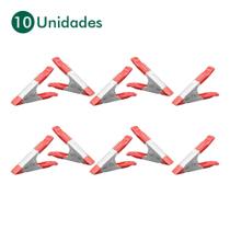 Kit 10 Prendedores De Tecido Metal Cabo Ponta Emborrachado