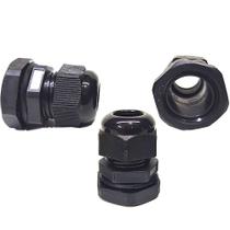 Kit 10 Prensa Cabo BSP 1/2 Nylon com Vedação IP68 Fio Preto Kit 10 Prensa Cabo BSP 1/2 Nylon com Vedação IP68 Fio Preto