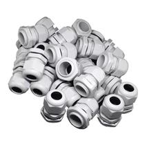 KIT 10 Prensa Cabo PG21 Rosca PVC Cabo 13/18mm Cinza Elitek