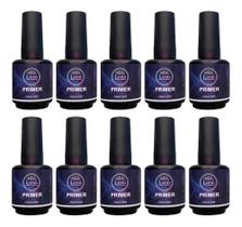 Kit 10 Primer Lirió Unhas Porcelana Gel Acrigel Fibra Led Uv