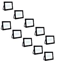 Kit 10 projetor led elgin refletor 30w 6500k bivolt