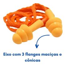 Kit 10 Protetor Auricular Plug Silicone Com Cordão Bestfer Kit 10 Protetor Auricular Plug Silicone Com Cordão Bestfer