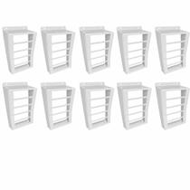 Kit 10 Protetor Grade P/ Porteiro Eletrônico Interfone Universal Branco