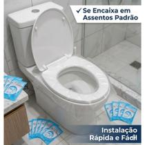Kit 10 protetores descartáveis para assento sanitário capa higiênica portátil para viagens e banheir Kit 10 protetores descartáveis para assento sanitário capa higiênica portátil para viagens e banheir
