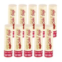 Kit 10 Protetores Labiais Manteiga Cacau Sabor Cereja Safira Kit 10 Protetores Labiais Manteiga Cacau Sabor Cereja Safira