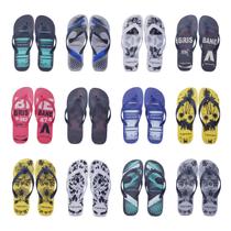 Kit 10 Prs Chinelo de Dedo Sandália Masculino Estampado P38