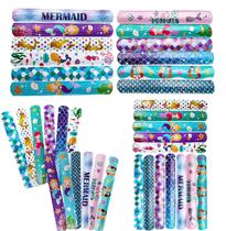 Kit 10 Pulseira Bate Enrola Personalizada Heróis Sereia etc