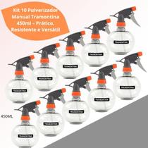 Kit 10 Pulverizadores Tramontina 450ml Multiuso para Limpeza e Jardinagem
