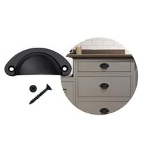 Kit 10 Puxador Concha Para Móveis Gaveta Armário Preto Fosco Kit 10 Puxador Concha Para Móveis Gaveta Armário Preto Fosco