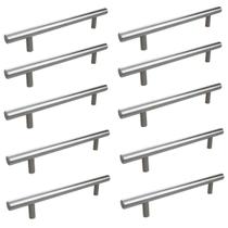 Kit 10 Puxador Haste Redondo Em Metal Inox 160mm Para Gaveta