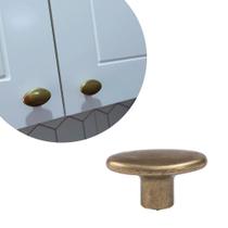 Kit 10 Puxador Oval Para Porta Gaveta Puxador Ouro Velho PZ 14 Kit 10 Puxador Oval Para Porta Gaveta Puxador Ouro Velho PZ 14