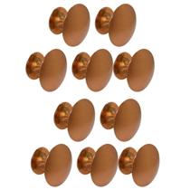 Kit 10 Puxador Ponto 24mm Cobre Escovado Para Gaveta Kit 10 Puxador Ponto 24mm Cobre Escovado Para Gaveta