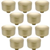Kit 10 Puxadores 194 Yuma Ponto Dourados Para Móveis Armários e Gavetas Kit 10 Puxadores 194 Yuma Ponto Dourados Para Móveis Armários e Gavetas