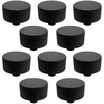 Kit 10 Puxadores 194 YUMA Ponto Preto Fosco Para Móveis Armários e Gavetas Kit 10 Puxadores 194 YUMA Ponto Preto Fosco Para Móveis Armários e Gavetas