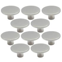 Kit 10 Puxadores 206 Naico Ponto Redondo Cromo Acetinado para Móvel Armários e Gavetas Kit 10 Puxadores 206 Naico Ponto Redondo Cromo Acetinado para Móvel Armários e Gavetas