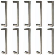 Kit 10 Puxadores Retos 96mm Níquel Escovado Móveis Oeiras Torralba Armários Gavetas Kit 10 Puxadores Retos 96mm Níquel Escovado Móveis Oeiras Torralba Armários Gavetas