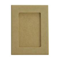 Kit 10 Quadro Moldura Retangular Fundo Removível 15,5X11 MDF Madeira