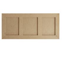 Kit 10 Quadro Retangular com Moldura e Fundo Fixo 3 Divisórias 44x20 Mdf 6mm Madeira