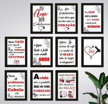Kit 10 Quadros Cabeleireira Salão Beleza Decorativos 21x15cm
