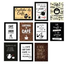 Kit 10 Quadros Cantinho Do Café Decorativo Cozinha 21x15cm Kit 10 Quadros Cantinho Do Café Decorativo Cozinha 21x15cm