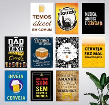 Kit 10 Quadros Cerveja Boteco Bebidas Chopperia Bar 21x15cm Kit 10 Quadros Cerveja Boteco Bebidas Chopperia Bar 21x15cm