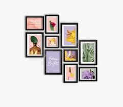 Kit 10 Quadros Decorativos Mantenha-Se Brilhante Color Trend Kit 10 Quadros Decorativos Mantenha-Se Brilhante Color Trend
