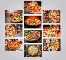 Kit 10 Quadros Pizza Lanchonete Pizzaria Restaurante 21x15cm